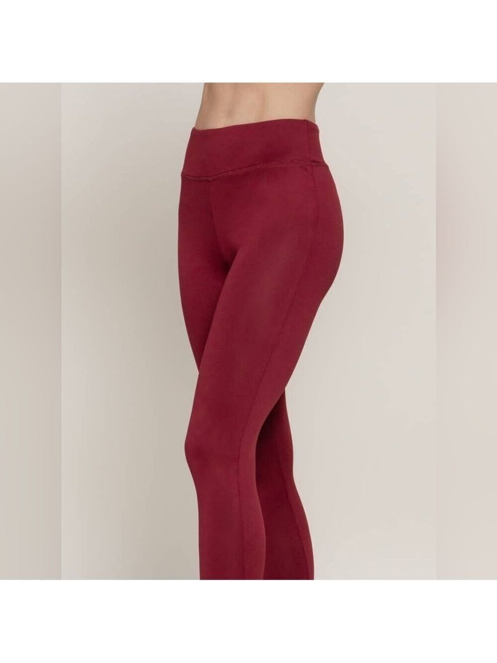 New Burgundy High Waisted Leggings Women's Size S-L